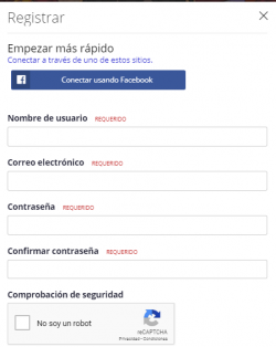 Registrar con mail